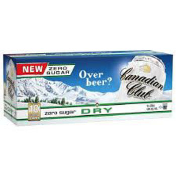 Picture of CANADIAN CLUB DRY ZERO SUGAR 330ML CANS 10 PACK