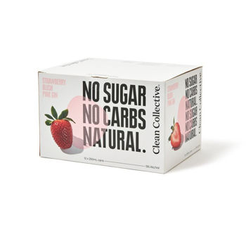 Picture of CLEAN COLLECTIVE STRAWBERRY BLUSH PINK GIN NO SUGAR 5% 250ML 12 PACK CANS