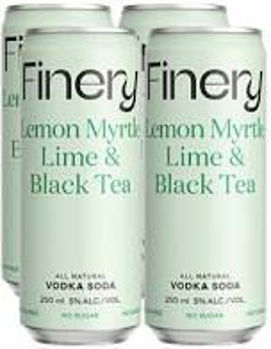 Picture of Finery Sugar Free Lemon Myrtle Lime & Black Tea  250ml cans 24-PACK CLEARANCE SHORT DATED