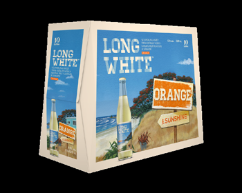 Long White Orange 10 PK Bottles 4.8% 320ml