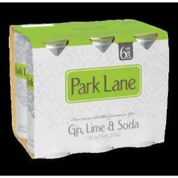 Picture of PARK LANE GIN LIME SODA 250ML CANS 24 PACK