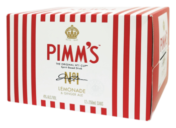 Picture of Pimms Lemonade & Ginger Ale 4% 250mL Cans 12 Pack