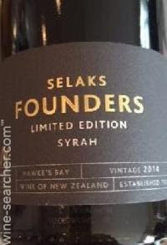 Picture of Selaks Founders Limited Edition Syrah 2014