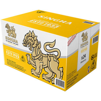 Picture of SINGHA THAILAND NO1 BEER 5% 24PK  330ML BTLS   (CLEARANCE BEST BEFORE 29/04/2023)