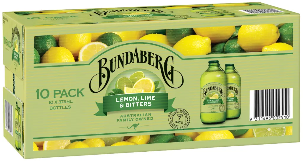 Bundaberg Soda Lime and Bitters 10pk 375ml 