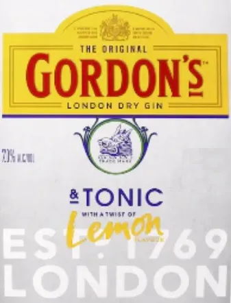 Gordons Gin and Tonic 7% 250mL Bottle 24 Pack