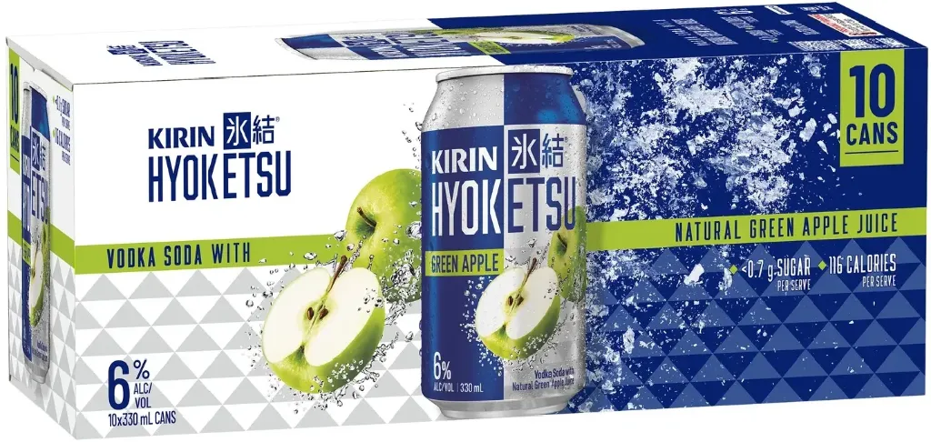 Kirin Hyoketsu Green Apple 6% 10pk Can 330ML