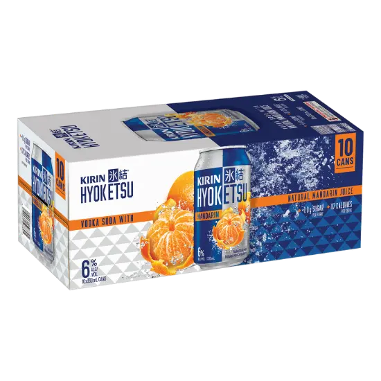 Kirin Hyoketsu Mandarin Vodka Soda 6% Cans 10pk x 330ML