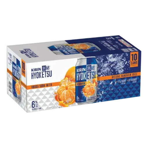 Kirin Hyoketsu Mandarin Vodka Soda 6% Cans 10pkx330ml